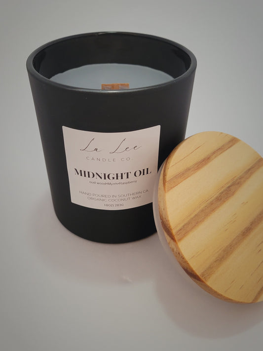 MIDNIGHT OIL 10 OZ CANDLE